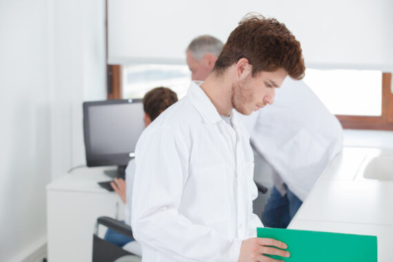 wetenschappper aan het werk